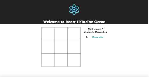 ReactJS TicTacToe Game
